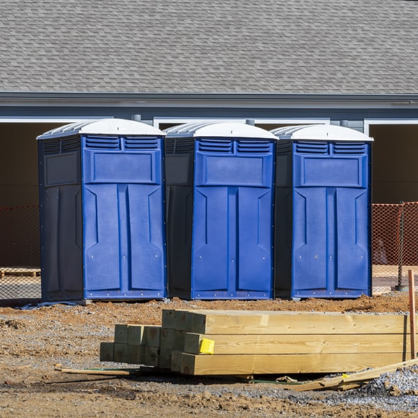 what is the expected delivery and pickup timeframe for the portable restrooms in Ward AR